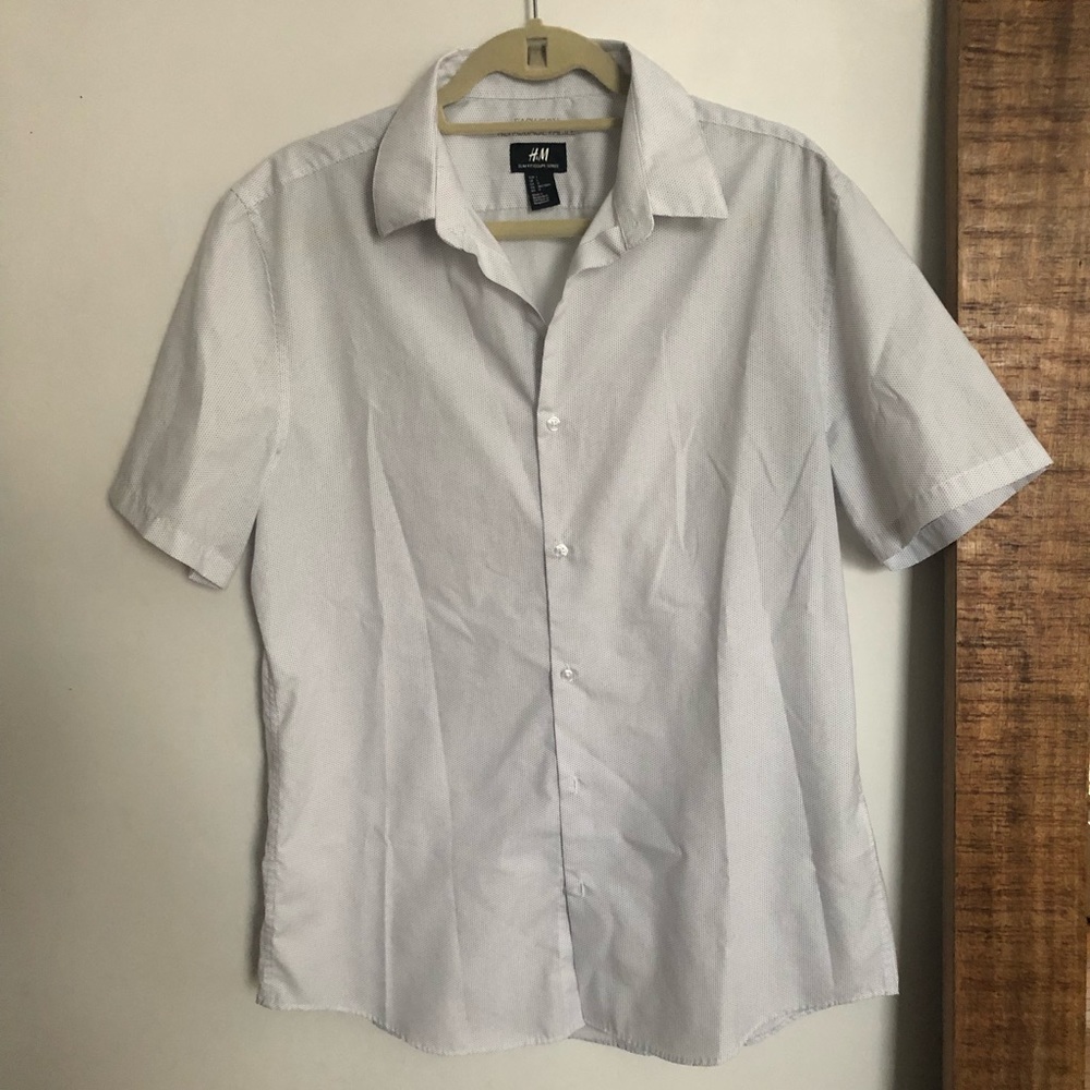 H&M mini polka dot button down